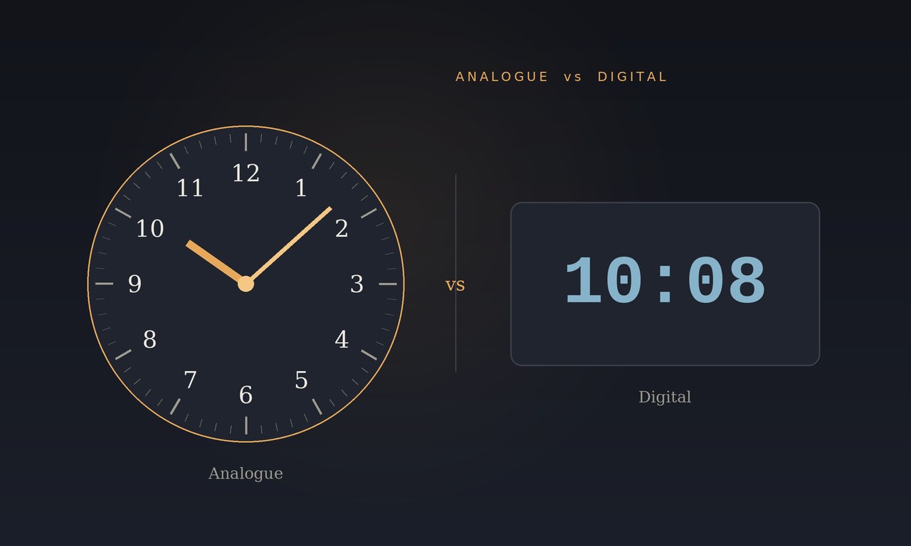 Analogue vs digital clock